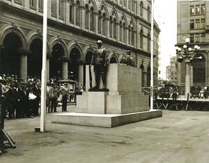 498 The Cenotaph prior to unveiling. 22-2-1929