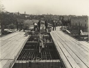 502 Pouring arch rib of 120ft arch. 6-3-1929