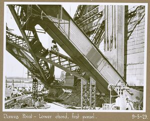 517 Dawes Point lower chord first panel. 9-5-1929