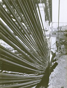 518 Erection cables and western concrete saddle at top of cable tunnel. 6-6-1929