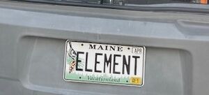 Maine License Plate, ELEMENT