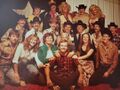 Bruce (center) with cast of "The Best Little Whorehouse in Texas", Dec 1980