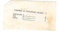 Back of an admission ticket