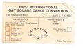 Front of an admission ticket