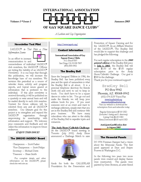 File:2003.07 Newsletter IAGSDC v.1 no.1 Summer 2007.pdf