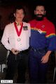 2003 Golden Boot recipient Rick Hawes and presenter Andy Shore