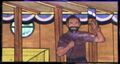 Stained glass panel "The Caller" made by him, 2004