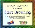 Certificate received at Touch A Quarter Century, 2008