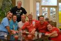 "Chase Your Neighbor Thru the Desert", 2011. Dancers enjoying Happy Hour at the hotel. Back:Bill Anderson, Front (L-R): Bill Eyler, Larry Larson, Alan Kroll, John Mckinstry, Brian Smith, Gordon Macaw