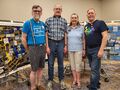 Memorial Panel Names team L-R: Jim Babcock, Karl Jaeckel, Pam Clasper, James Ozanich at Twin City Spin, 2022