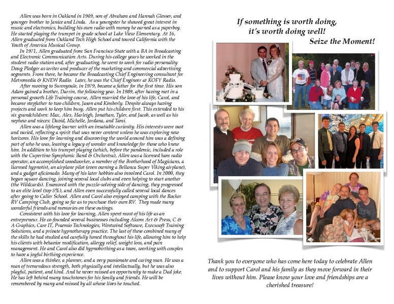 File:Allen Glesser Celebaration of Life Leaflet.pdf