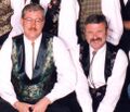 With his partner Carl Smith (L) at Stars, Thars & Cable Cars, 1996