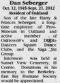 Obituary (The Oakland Tribune)
