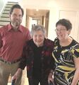 With her brother Jeff and great aunt Lila in 2020 in Houston TX