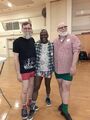 Jim Babcock, William Carr, and Ping DiBella at Times Squares' Boxing Day Dance, 2019