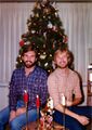 With Mike Carrara (L), Christmas 1982