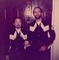 With Russ King (L) in South Florida Mustang club shirts, Feb 1983