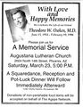 Memorial service flyer
