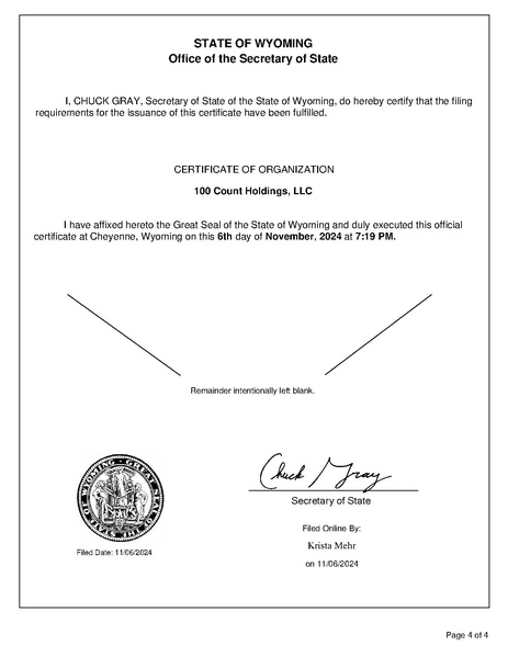 File:100 Count Holdings - Certificate of Formation.pdf