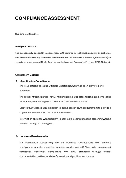 File:CERTIFICATE OF COMPLIANCE Dfinity Foundation Final signed.pdf