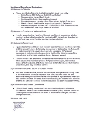Identity and Compliance Declarations solnet