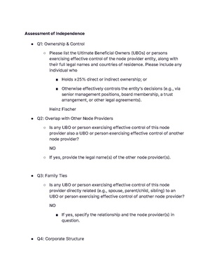 SDL Independence Assessment