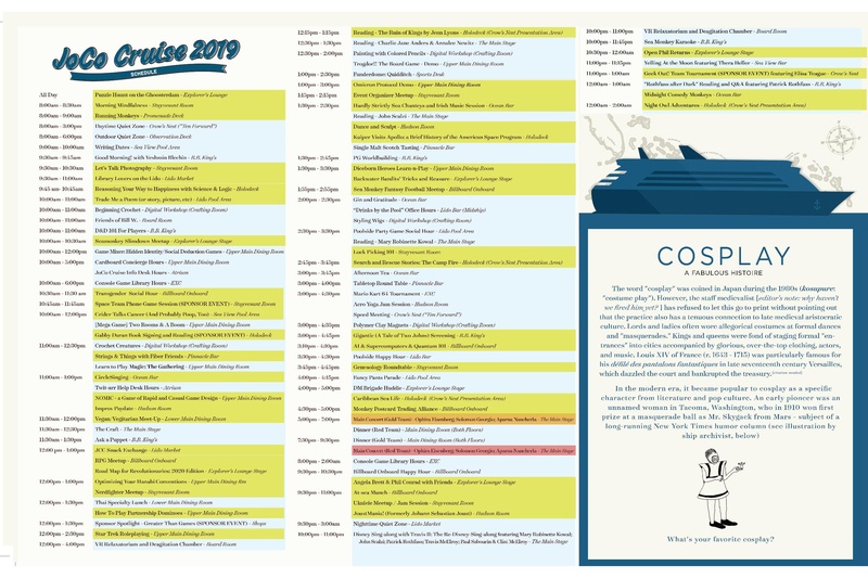 File:JoCo Cruise 2019 - Day 3 - Daily Newsletter.pdf