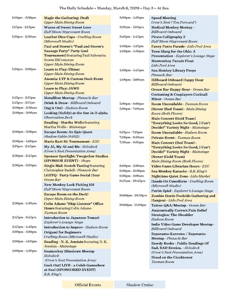 File:JoCo Cruise 2020 - Day 3 - Daily Schedule Flyer.pdf