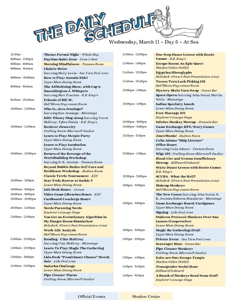 File:JoCo Cruise 2020 - Day 5 - Daily Schedule Flyer.pdf