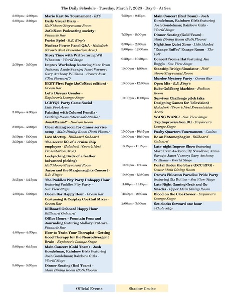 File:JoCo Cruise 2023 - Day 3 - Daily Schedule Flyer.pdf