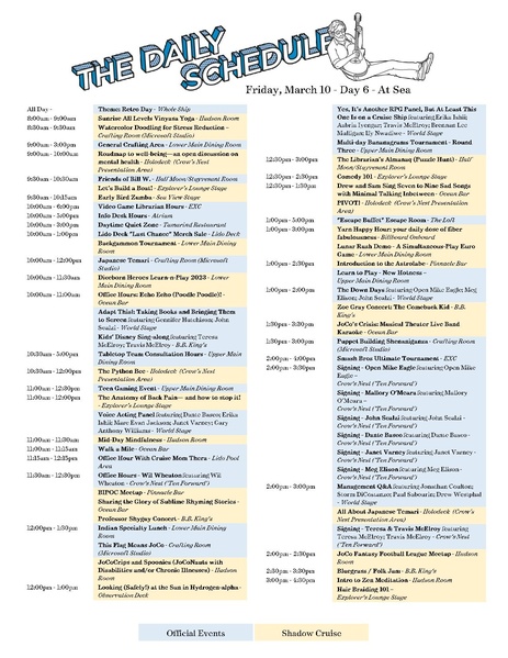 File:JoCo Cruise 2023 - Day 6 - Daily Schedule Flyer.pdf