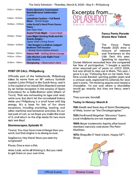 File:JoCo Cruise 2025 - Day 5 - Daily Schedule Flyer.pdf