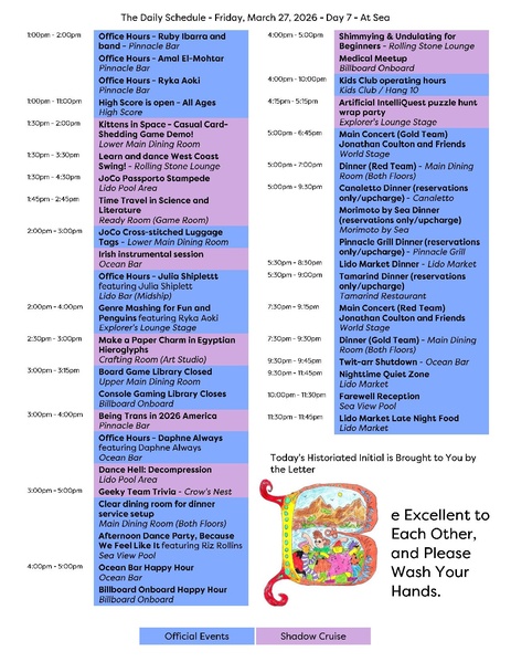File:JoCo Cruise 2026 - Day 7 - Daily Schedule Flyer.pdf