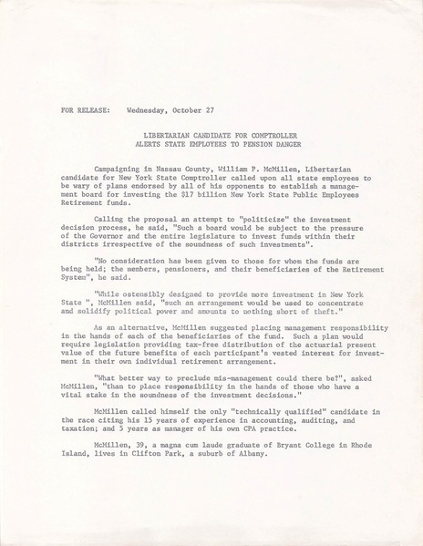 File:LPNY CAMPAIGNS McMillen for Comptroller 1982-10-27 Press Release - Pension Danger.pdf