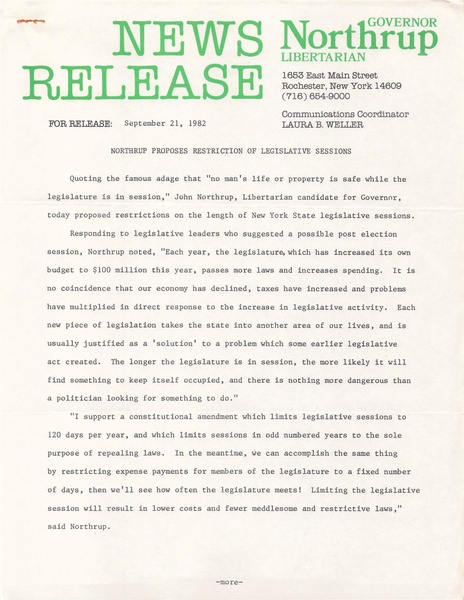File:LPNY CAMPAIGNS Northrup for Governor 1982-09-21 News Release.pdf