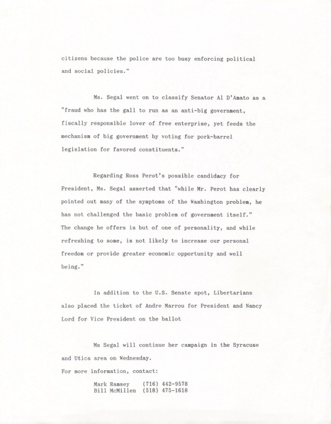 File:LPNY CAMPAIGNS Segal for US Senate 1992-08-31 Press Release Rochester.pdf