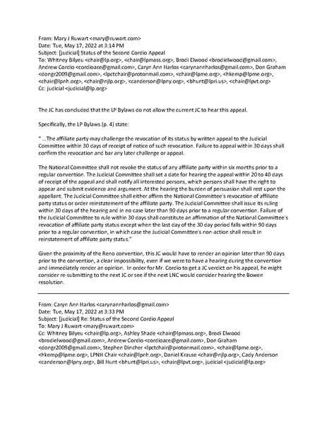 File:MA-2022 05 17 JC notification plus email exchange with parties.pdf