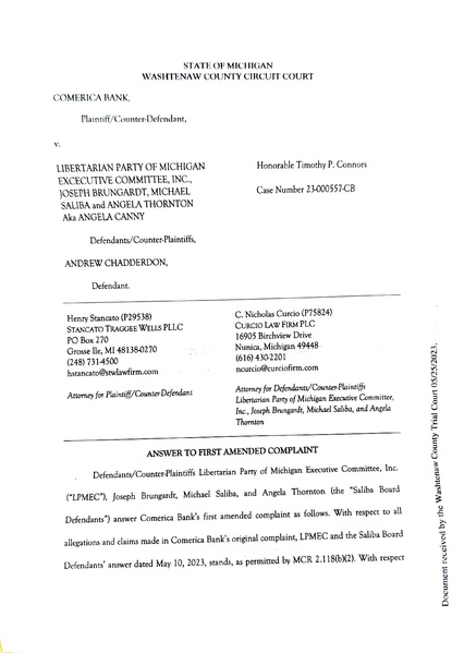 File:MI 2023-05-25 Answer to Amended Complaint - From Curcio.pdf