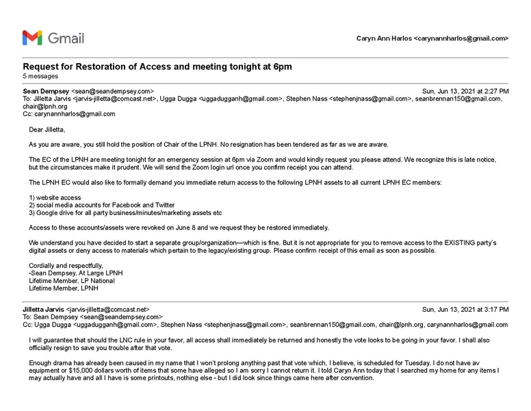 File:NH-Email Request for Restoration of Access and meeting tonight at 6pm 2021-06-13.pdf