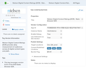 Tealium - Vendor Configuration