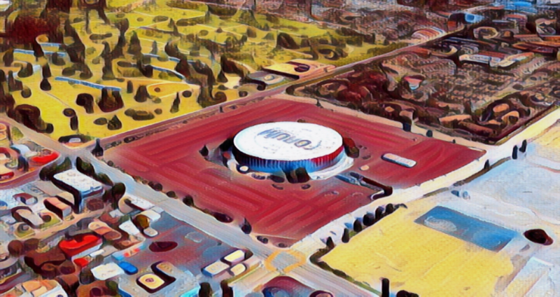 A digital painting of The Forum, a beloved Morningside Park icon.