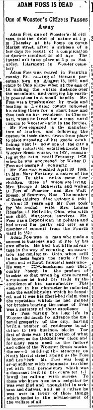 Adam Foss Is Dead WR January 16 1907.JPG