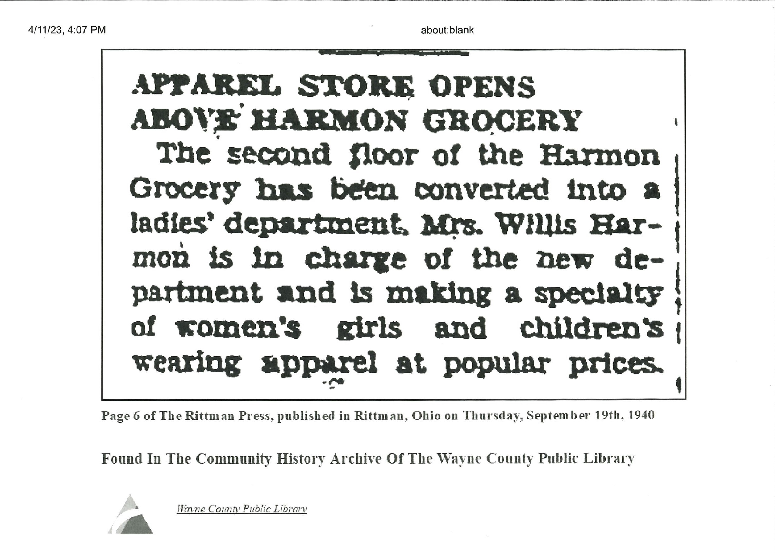 Harmon Grocery Apparel 1940.jpg