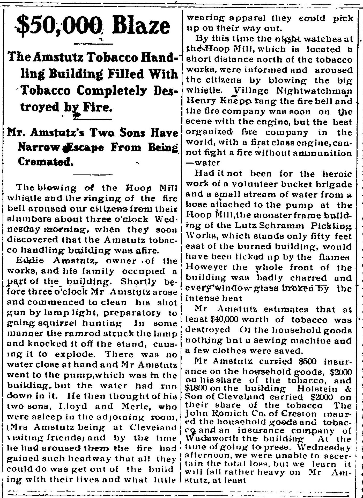 Page 1 of Creston Journal,published in Creston, Ohio on Thursday, October 8th, 1908.jpeg