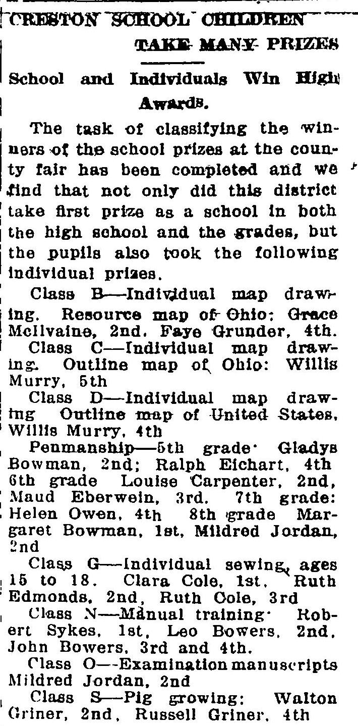Page 1 of Creston Journal,published in Creston, Ohio on Wednesday, October 22nd, 1919 (1).jpeg