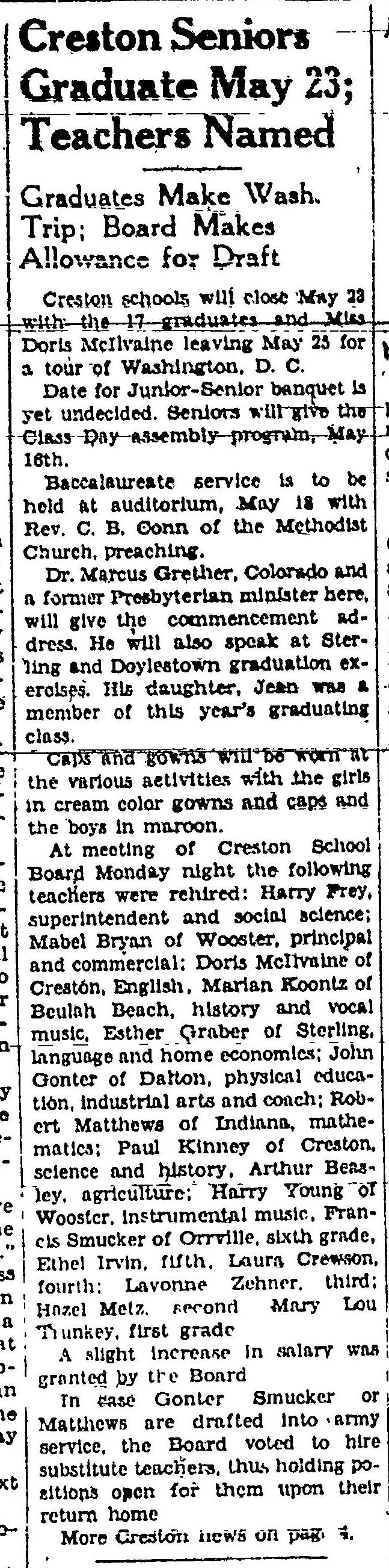 Page 1 of Rittman Press,published in Rittman, Ohio on Thursday, April 17th, 1941.jpeg