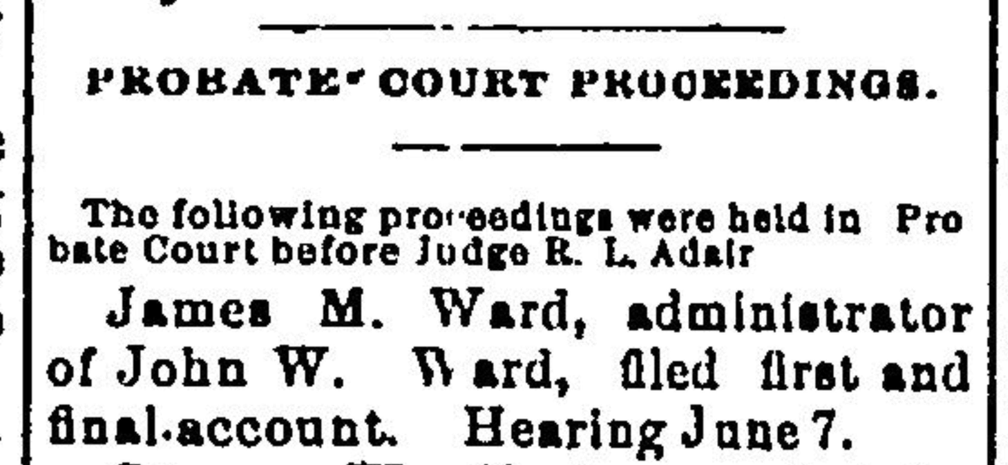 Page 1 of Wayne County Herald,published in Wooster, Ohio on Thursday, May 9th, 1901 (1).jpeg