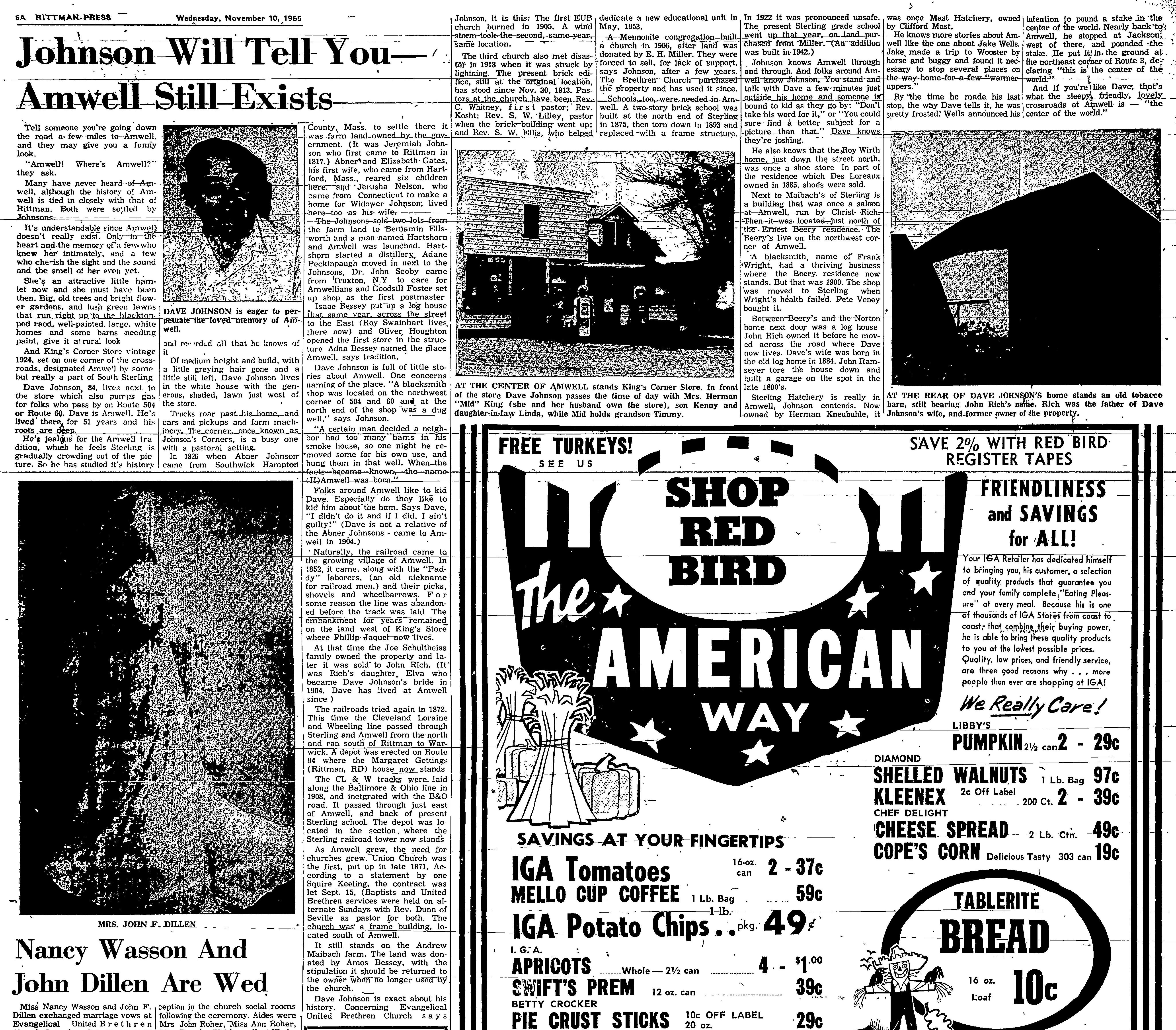 Page 6 of Rittman Press,published in Rittman, Ohio on Wednesday, November 10th, 1965.jpeg