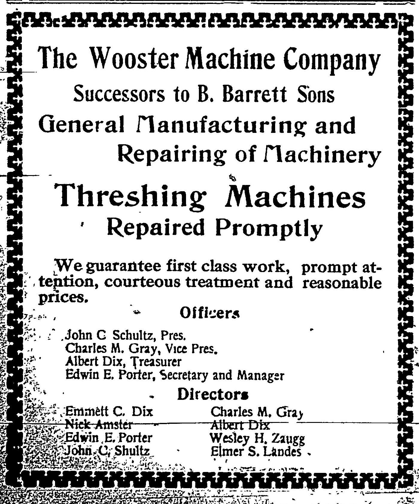 Wooster Machine Co Media Gallery - Wayne County, Ohio Online Resource