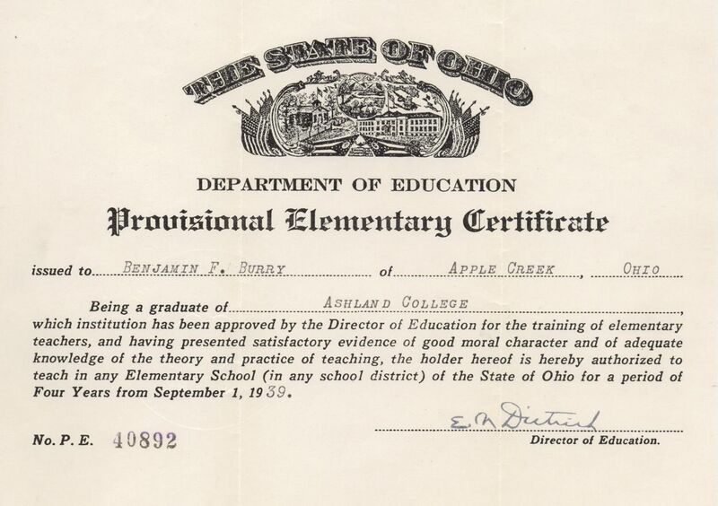 File:1939-Sept 1 Ben Burry-Teach Cert .jpg